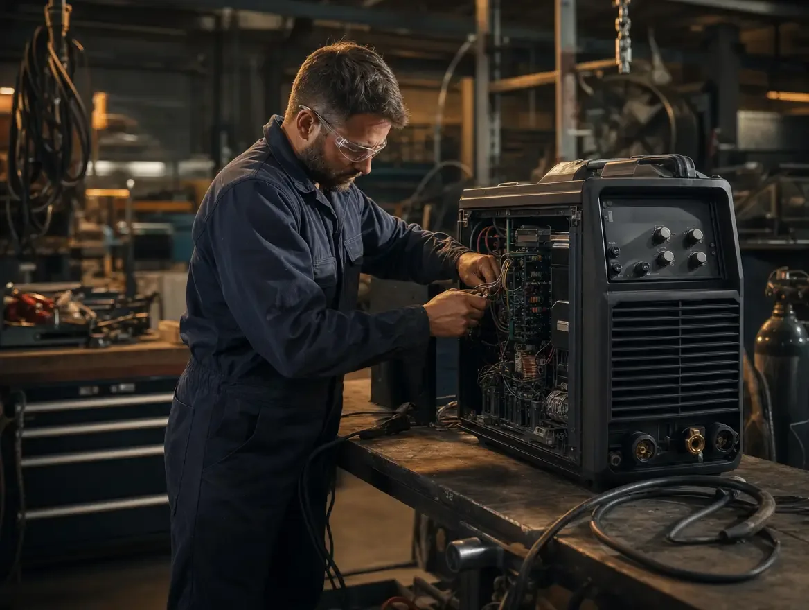 WeldPlus workshop with industrial welding machines